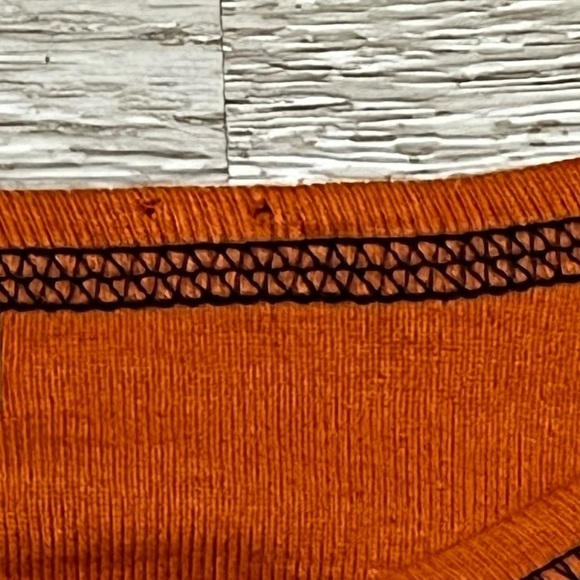 Y2K Halloween Knit Top Haunted House Pumpkins Cobwebs 2 sided Spooky Orange XXL - Picture 9 of 9